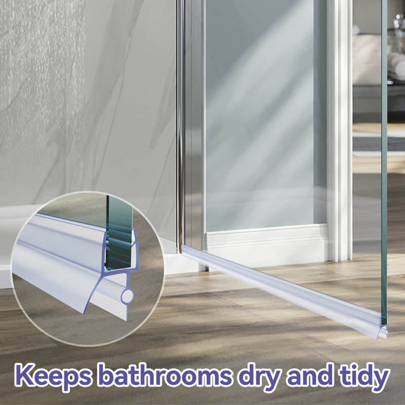 ELEGANT Shower Door Bottom Seal Strips,Drip Rail Sweep, Suitable for 1/ ...
